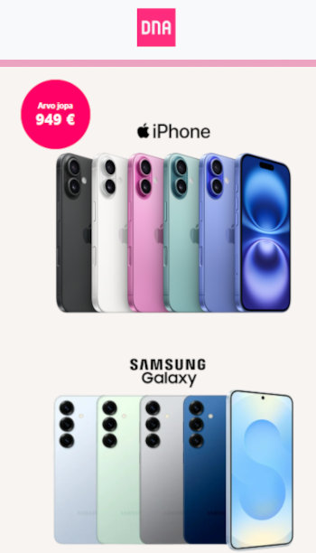 DNA, iPhone, Samsung Galaxy, kilpailut