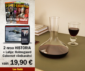 2 nroa HISTORIA vain 19,90 € + Cabernet viinikarahvi