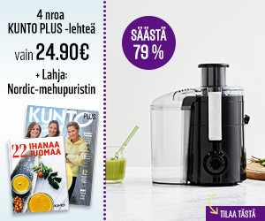 4 numeroa KUNTO PLUS + Nordic-mehupuristin 24,90€