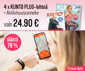 4 nroa KUNTO PLUS + aktiivisuusranneke (arvo 70 €)