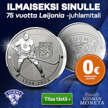 Leijonien 75 vuoden matka kuvattuna uutuusmitaliin