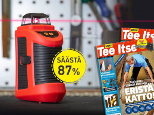 2 nroa Tee Itse -lehteä + 360 asteen linjalaser vain 15,90 €