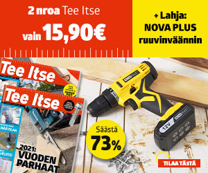 2 nroa Tee Itse + NOVA PLUS ruuvinväännin vain 15,90 €