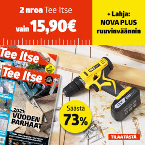 2 nroa Tee Itse vain 15,90€ + NOVA PLUS ruuvinväännin
