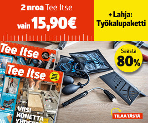 Tilaa nyt 2 numeroa Tee Itse 15,90€ + Työkalupaketti