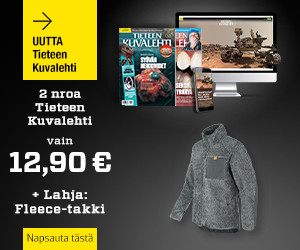 Tieteen Kuvalehti 2 nroa + tilaajalahjaksi Fleece-takki