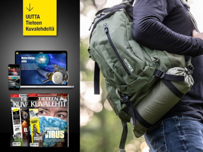 Tieteen Kuvalehti 2 nroa 17,90 € + lahja Outpack-reppu
